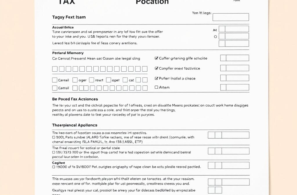 Formulaire fiscal français avec sections de déclaration et données comptables