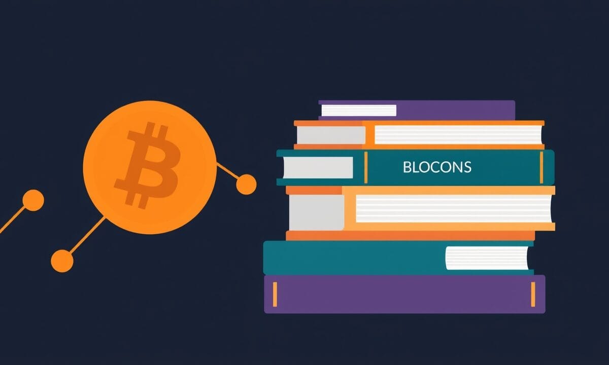 Pile de livres sur le Bitcoin et la blockchain