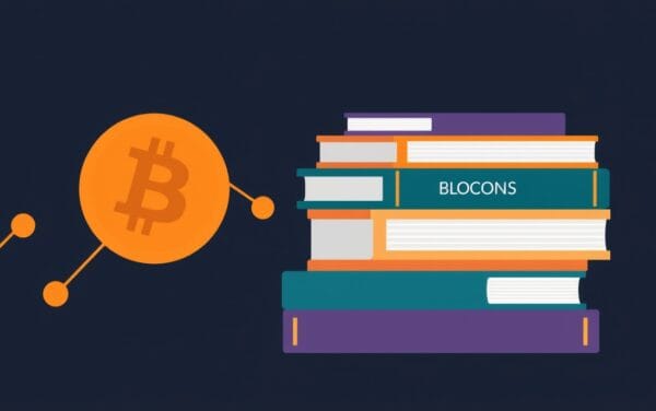 Pile de livres sur le Bitcoin et la blockchain