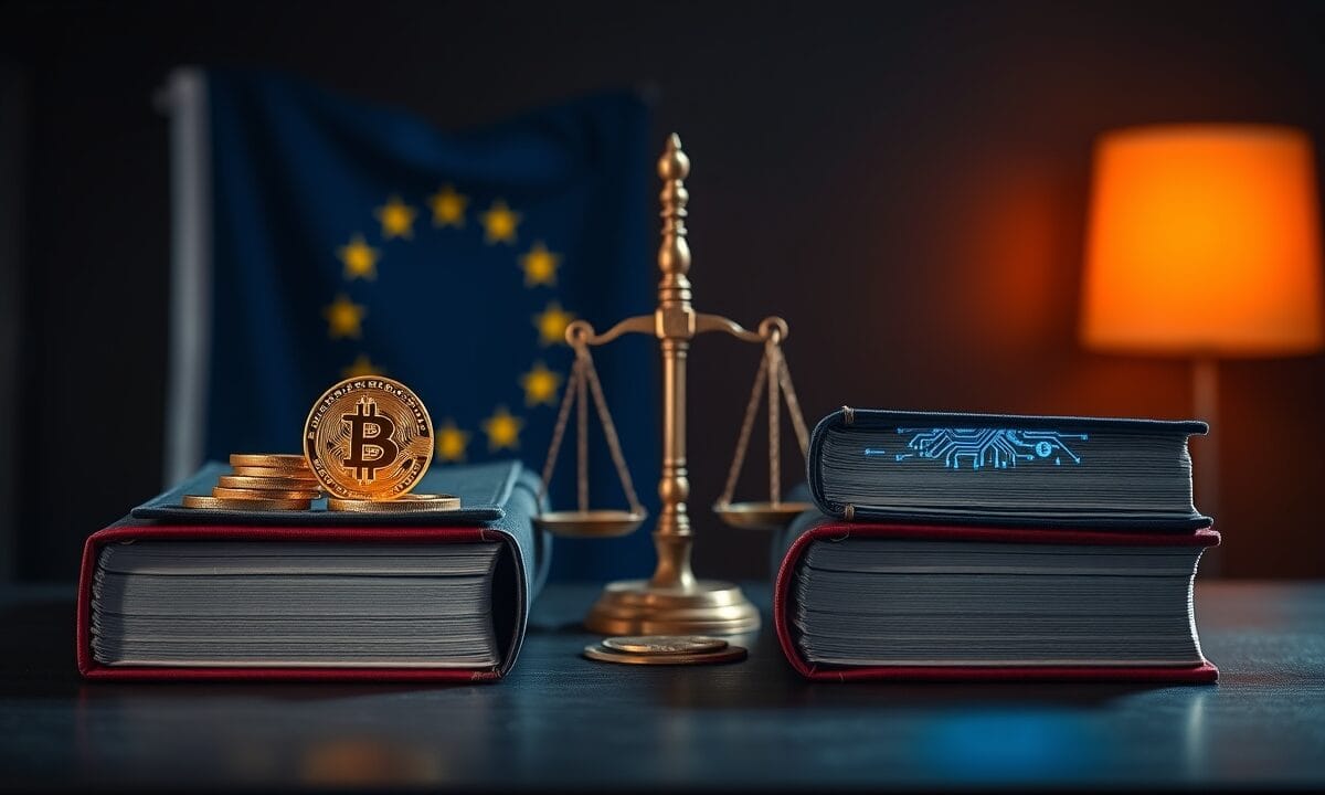 MiCA vs AI Act : ce que la conformité européenne change pour les fintechs crypto en 2026 1 Règlements européens MiCA et AI Act face à face, entre crypto-actifs et intelligence artificielle
