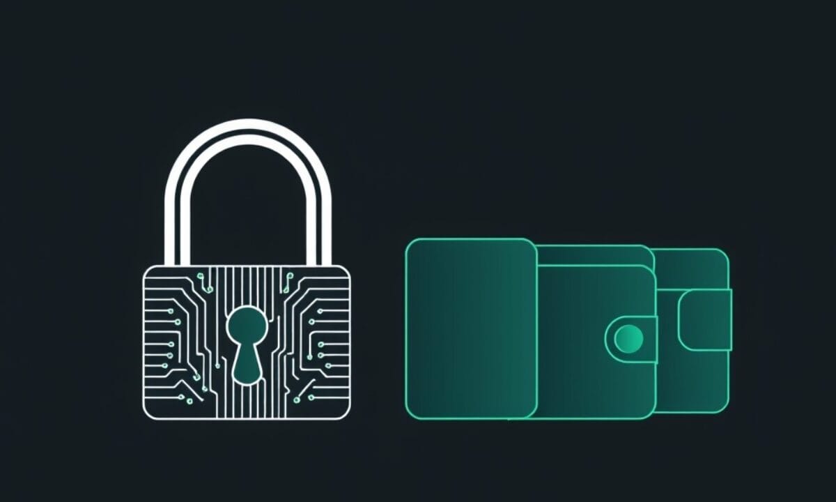 Illustration éditoriale de la gamme de hardware wallets Trezor sur fond sombre