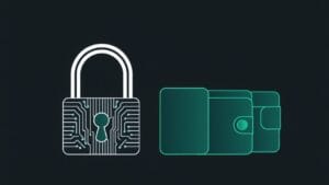 Illustration éditoriale de la gamme de hardware wallets Trezor sur fond sombre